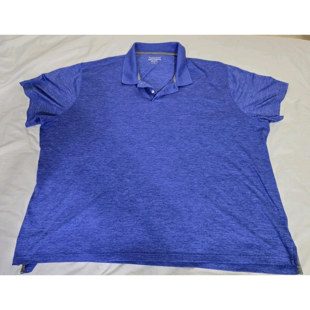 Saddlebred‎ Performance Men's 4X Big & Tall Polo Shirt Short-Sleeve Blue